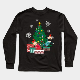 Terrance And Phillip Around The Christmas Tree Long Sleeve T-Shirt